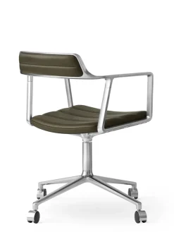 Vipp Kontorstole<452 Swivel Chair m/hjul, bosco grøn læder fra