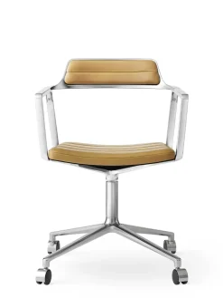 Vipp Kontorstole<452 Swivel Chair m/hjul, bosco grøn læder fra