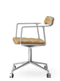 Vipp Kontorstole<452 Swivel Chair m/hjul, bosco grøn læder fra