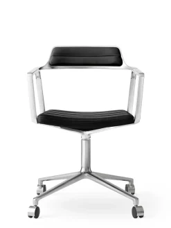Vipp Kontorstole<452 Swivel Chair m/hjul, bosco grøn læder fra