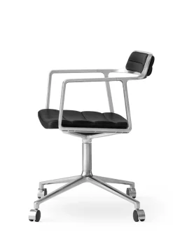 Vipp Kontorstole<452 Swivel Chair m/hjul, bosco grøn læder fra