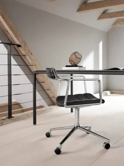 Vipp Kontorstole<452 Swivel Chair m/hjul, bosco grøn læder fra