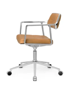 Vipp Kontorstole<453 Swivel+ Chair m/hjul, camel læder fra