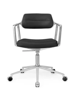 Vipp Kontorstole<453 Swivel+ Chair m/hjul, sort læder fra