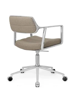 Vipp Kontorstole<453 Swivel+ Chair m/sort stel & hjul, sort læder fra