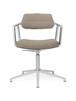 Vipp Kontorstole<453 Swivel+ Chair m/sort stel, sort læder fra