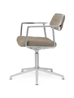 Vipp Kontorstole<453 Swivel+ Chair m/sort stel, sort læder fra