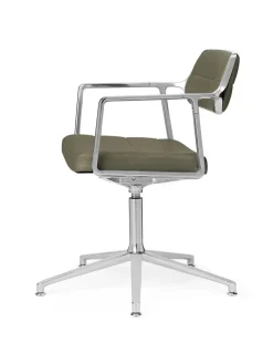 Vipp Kontorstole<453 Swivel+ Chair m/sort stel, sort læder fra