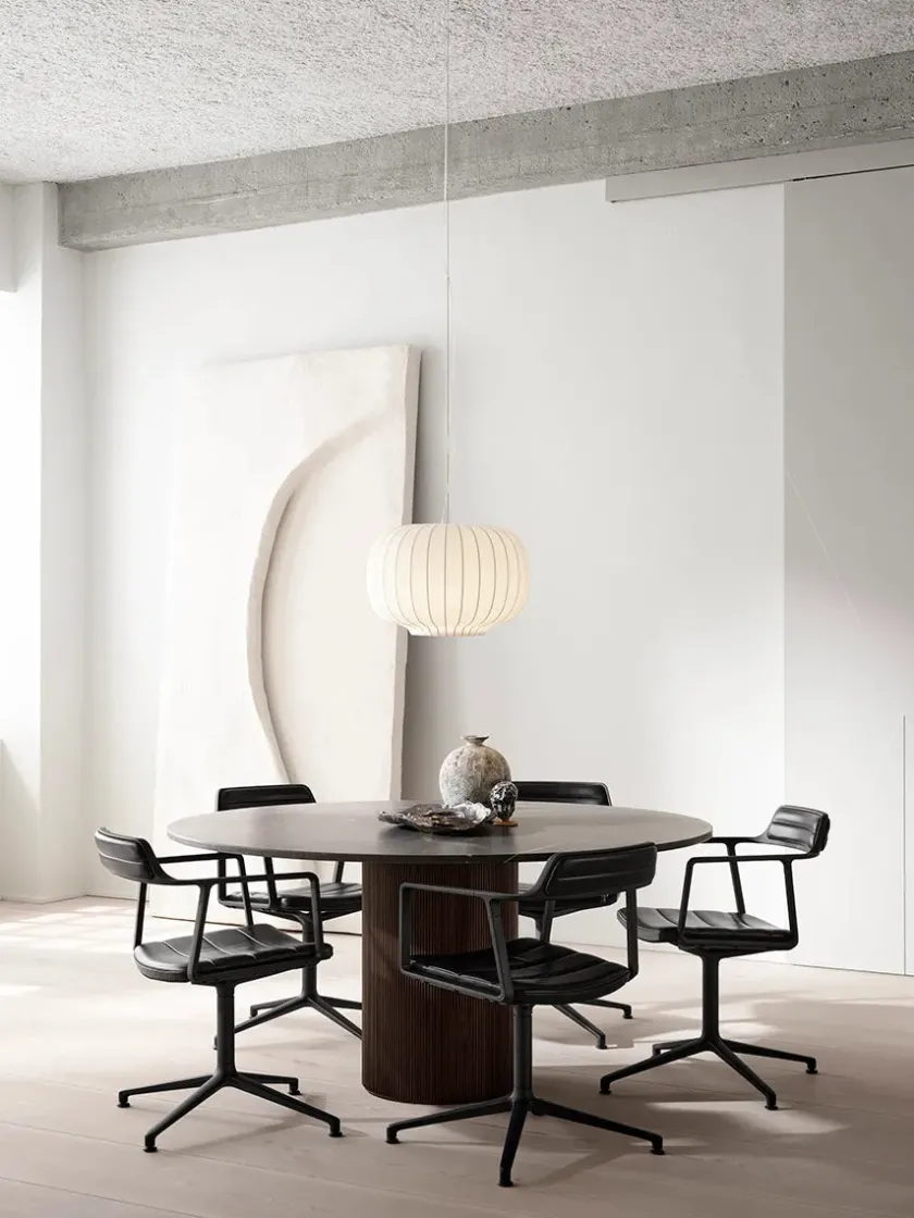 Vipp Spisebordsstole<452 Swivel Chair, sort læder fra
