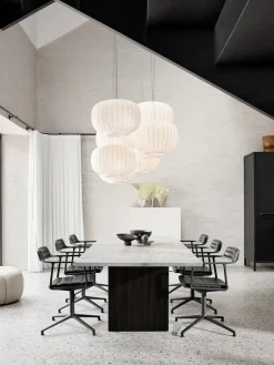 Vipp Spisebordsstole<452 Swivel Chair, sort læder fra