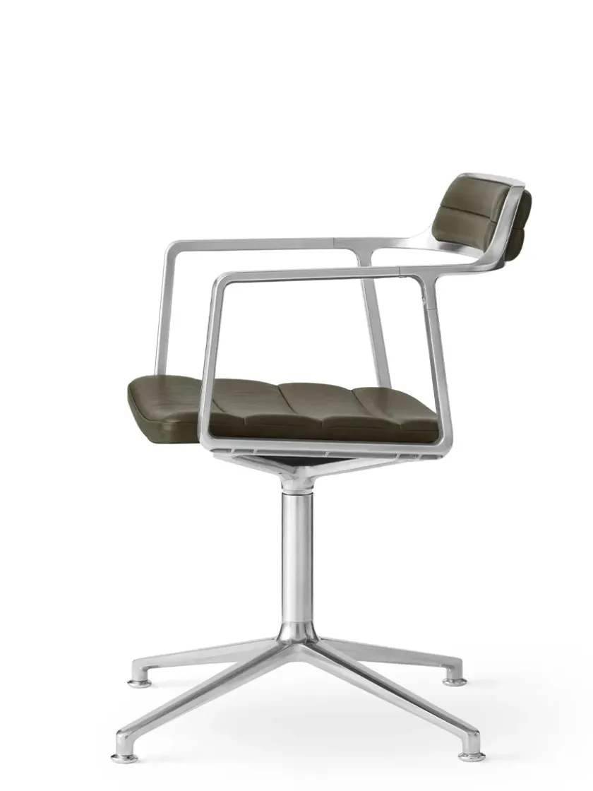 Vipp Spisebordsstole<452 Swivel Chair, sort læder fra