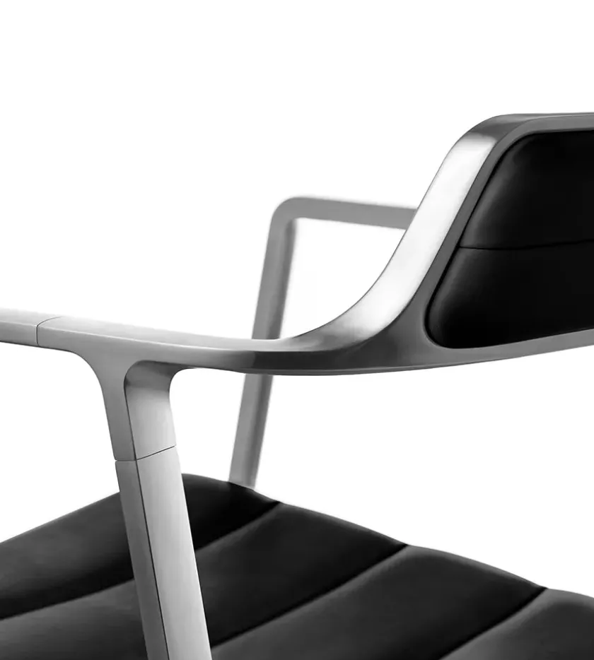 Vipp Spisebordsstole<452 Swivel Chair, sort læder fra