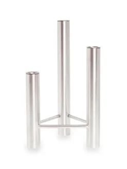Kay Bojesen Denmark Gaver Til Ham|Lysestager<VISTA vase og lysestage, mat stål fra Kay Bojesen