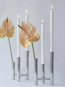 Kay Bojesen Denmark Lysestager|Vaser<VISTA vase og lysestage, poleret stål fra Kay Bojesen