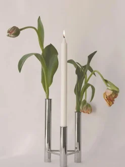 Kay Bojesen Denmark Lysestager|Vaser<VISTA vase og lysestage, poleret stål fra Kay Bojesen