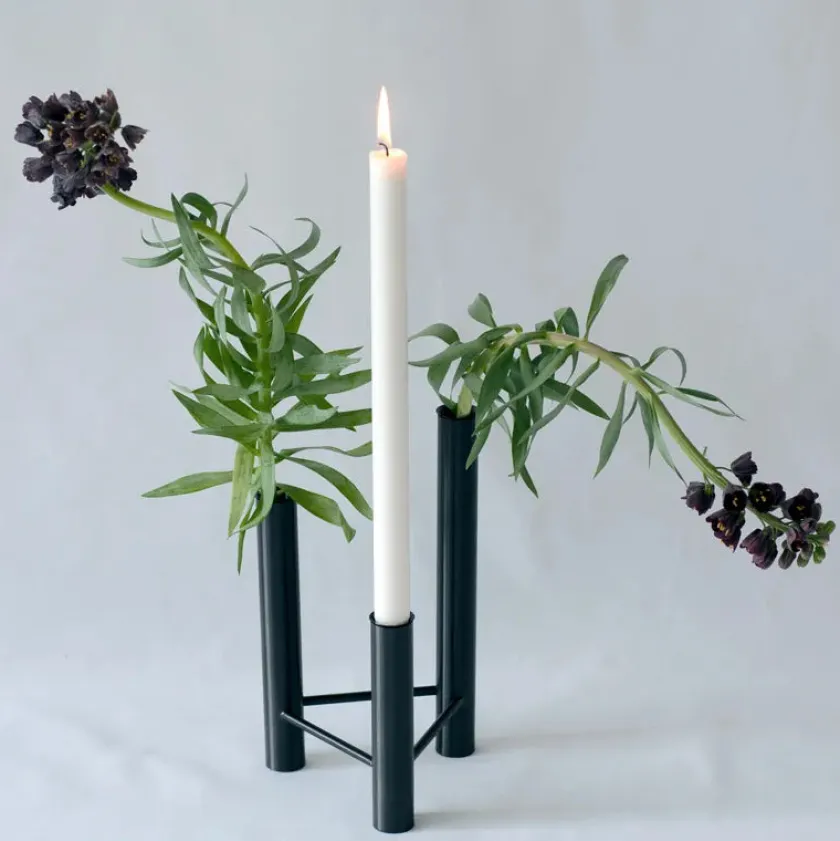 Kay Bojesen Denmark Lysestager|Vaser<VISTA vase og lysestage, sort fra Kay Bojesen