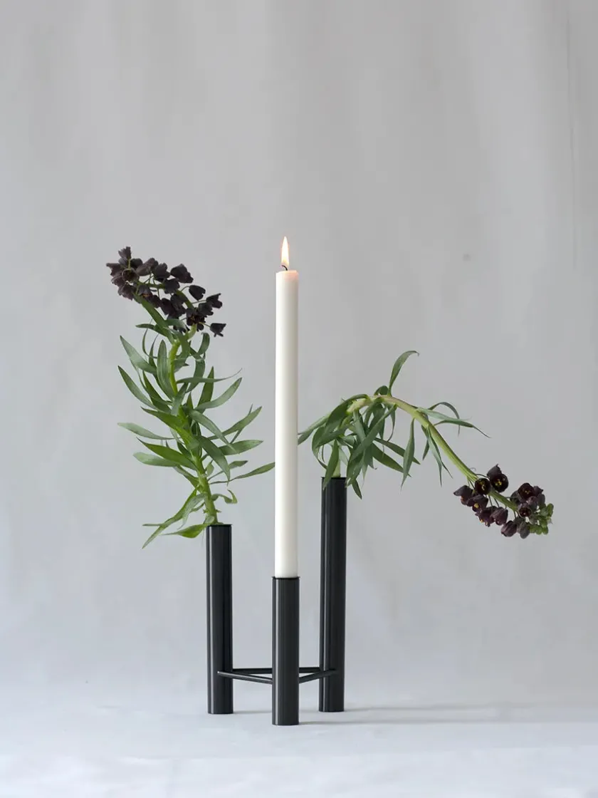 Kay Bojesen Denmark Lysestager|Vaser<VISTA vase og lysestage, sort fra Kay Bojesen