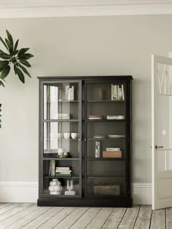 Lindebjerg Design Vitrineskabe<Vitrineskab N2, dark oak fra