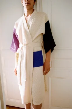 HAY Tøj|Badeværelsestekstiler<Waffle Badekåbe, dusty blue multi fra