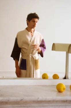 HAY Tøj|Badeværelsestekstiler<Waffle Badekåbe, off-white multi fra