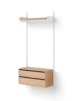 New Works Tøjstativer|Entrémøbler<Wardrobe Shelf Cabinet w. Drawers fra