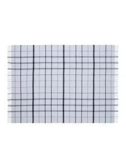 Silkeborg Uldspinderi Puder Og Plaider<Warp & Weft Plaid, concrete/midnight fra