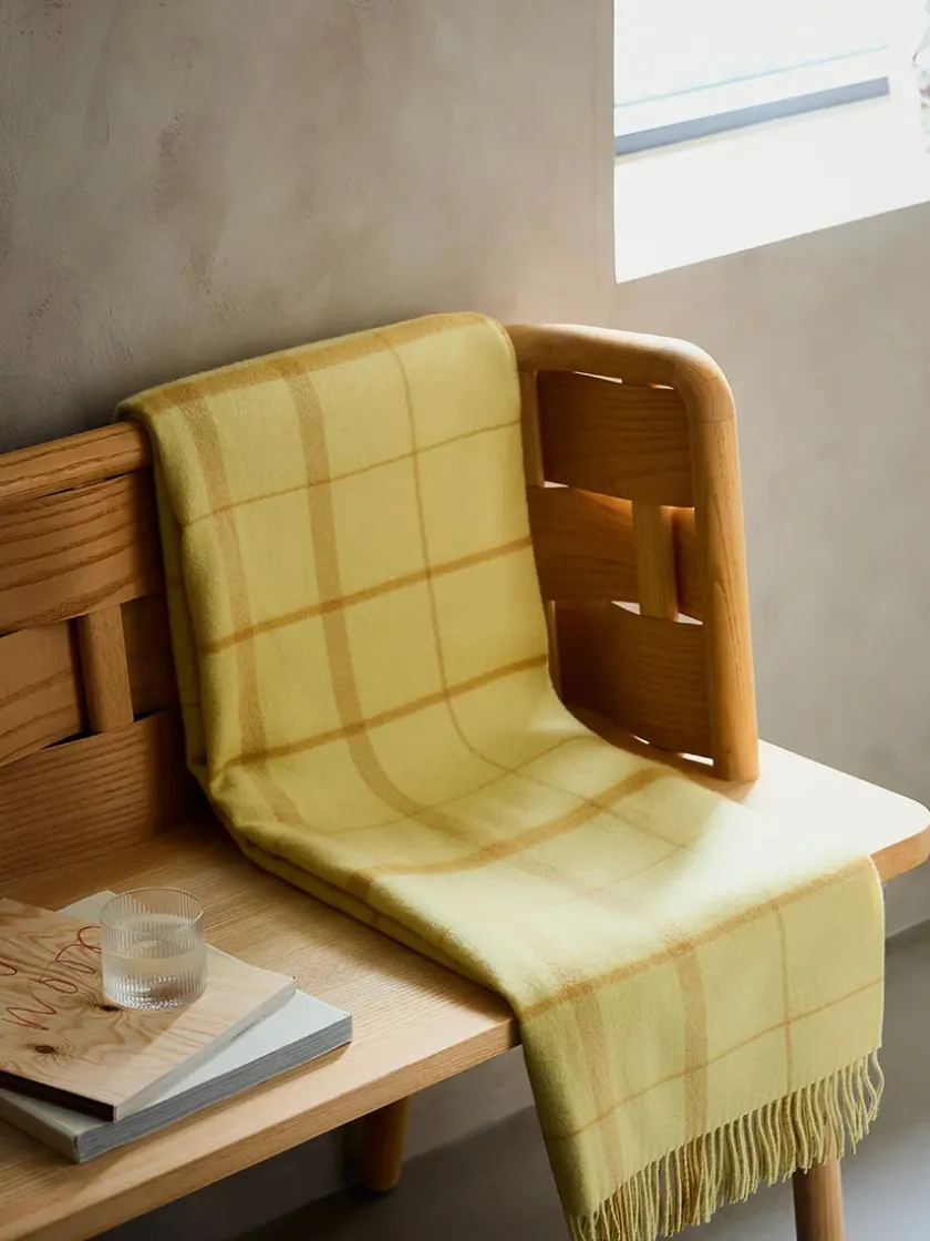 Silkeborg Uldspinderi Puder Og Plaider<Warp & Weft Plaid, lime/grass fra