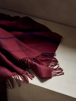 Silkeborg Uldspinderi Puder Og Plaider<Warp & Weft Plaid, raw white/lilac fra