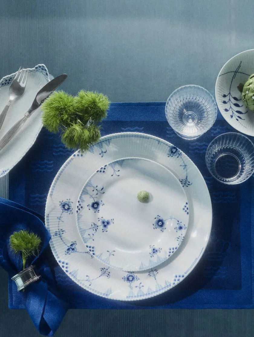 Royal Copenhagen Service<Waves dækkeserviet blå 2 stk fra