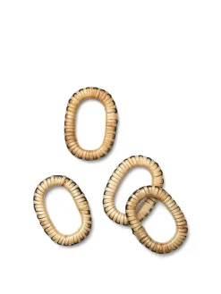 Ferm Living Service<Weave Napkin Rings, sæt á 4 stk. fra