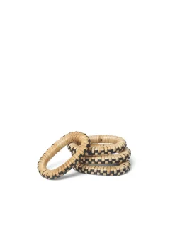 Ferm Living Service<Weave Napkin Rings, sæt á 4 stk. fra