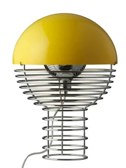 Verpan Spots<Wire Bordlampe Ø30, gul af Verner Panton