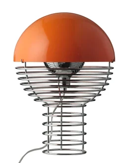 Verpan Spots<Wire Bordlampe Ø30, gul af Verner Panton