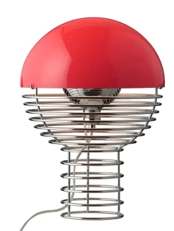 Verpan Spots<Wire Bordlampe Ø30, rød af Verner Panton