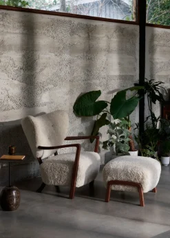 &Tradition Lænestole<Wulff lænestol inkl. skammel - Sheepskin Honey  fra