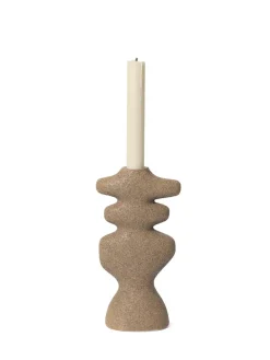 Ferm Living Lysestager<Yara Candle Holder Large, brown spot fra