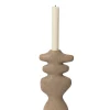 Ferm Living Lysestager<Yara Candle Holder Large, dark sand fra