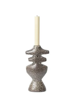 Ferm Living Lysestager<Yara Candle Holder Large, dark sand fra
