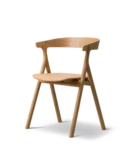 Fredericia Furniture Spisebordsstole<Yksi Spisebordsstol, sortlakeret eg fra