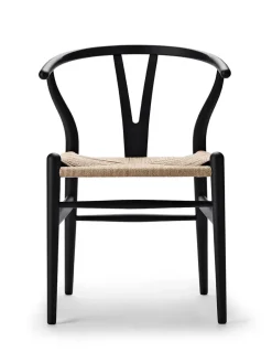 Carl Hansen & Søn Spisebordsstole<Y-stol CH24 Soft Black af Hans J. Wegner