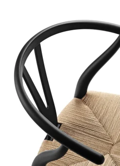 Carl Hansen & Søn Spisebordsstole<Y-stol CH24 Soft Black af Hans J. Wegner