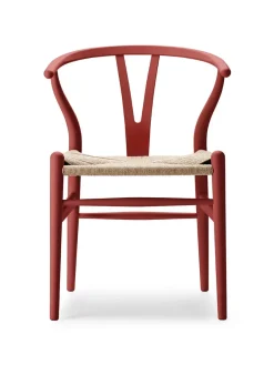 Carl Hansen & Søn Spisebordsstole<Y-stol CH24 Soft Red Brown af Hans J. Wegner