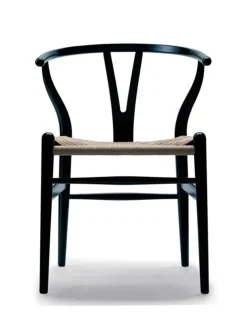 Carl Hansen & Søn Spisebordsstole<Y-stol CH24, sort bøg af Hans J. Wegner