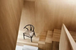 Carl Hansen & Søn Spisebordsstole<Y-stol CH24, sort eg af Hans J. Wegner