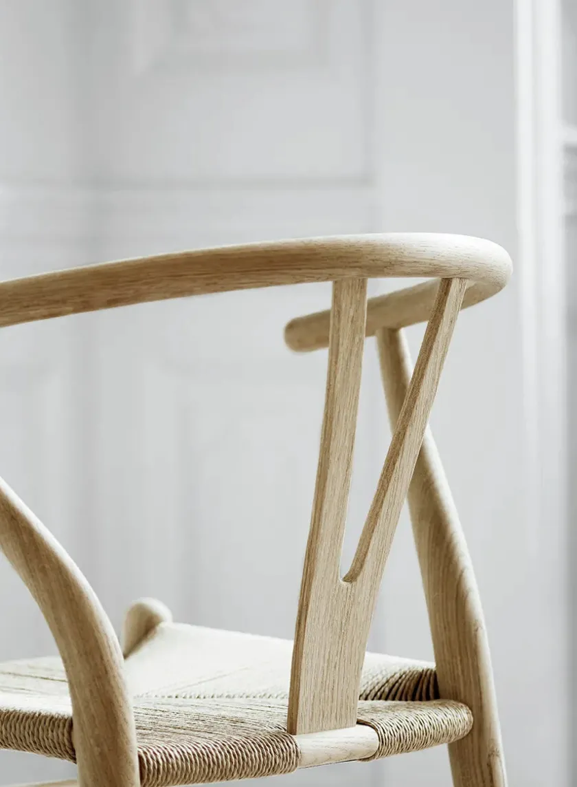 Carl Hansen & Søn Spisebordsstole<Y-stol CH24, sort eg af Hans J. Wegner